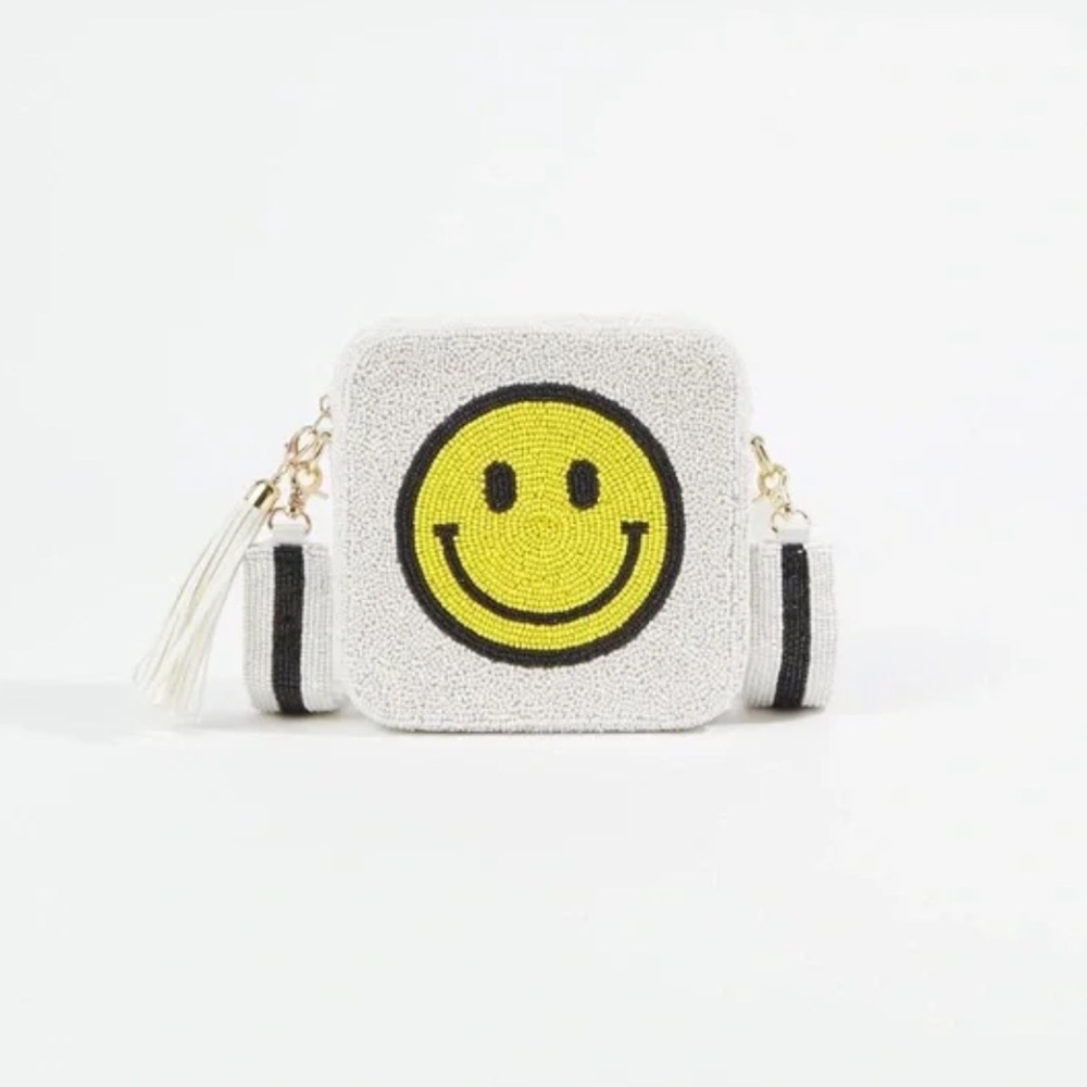 Altar'd State Smiley Face Crossbody Beaded Bag